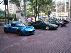 Lotus cars on Indianapolis Center Circle